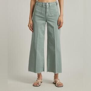 Paige Womens 27 Harper Ankle Wide-Leg Jeans High Rise Pockets Western Edgy